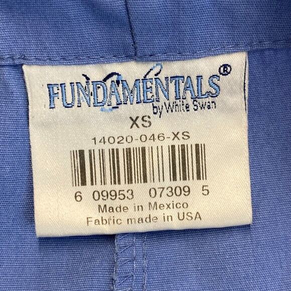 Fundamentals White Swan Scrub Pants Womens XS Blue Healthcare Uniform Bottoms - Picture 2 of 12